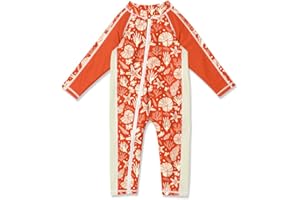 BesserBay Unisex Baby UPF 50+ Long Sleeve Zip Up One Piece Swimsuit 0-36 Months