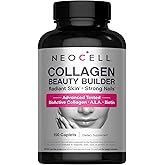 NeoCell Collagen Beauty Builder | 150 Caplets | Grass Fed BioActive Peptides | with Biotin and Hyaluronic Acid | Radiant Skin &amp; Strong Nails Supplement