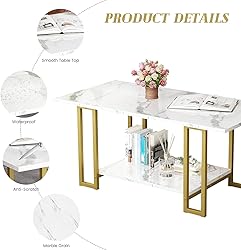 AWQM 3 Pieces Modern Coffee Set, with End Table and