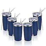 Futtumy 6 Pack Stainless Steel Travel Tumblers, 20