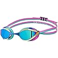 ARENA Unisex Python Racing Swim Goggles for Men and Women Anti-Fog No Leak Max Comfort Dual Strap, Mirror/Non-Mirror Lens
