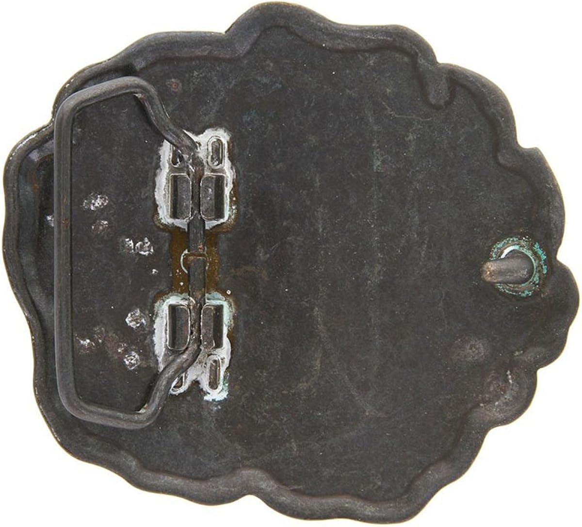 3-d Engraved Rose Belt Buckle Made for 1.5" Wide Straps (Antique Silver): Clothing