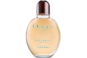 Calvin Klein Obsession for Men Eau de Toilette – Ambery Men's Cologne – With Notes of Bergamot, Mandarin, Lavender & Musk – Long Lasting Fragrance