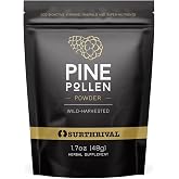 Surthrival: Pine Pollen Powder (48g), Wild Harvested, Energy &amp; Endurance Restoration