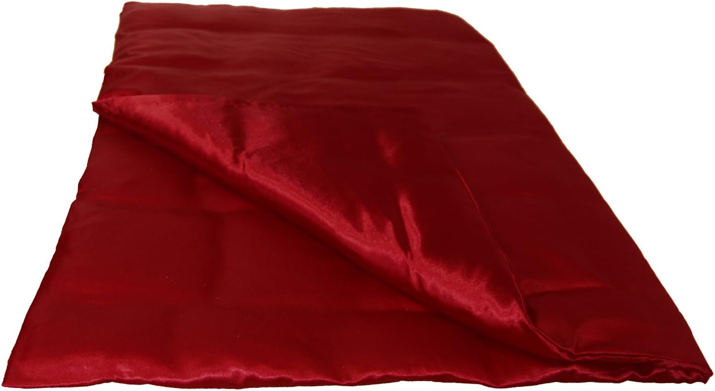 Beties gloss satin collection, pillowcases, duvet covers and fitted bed sheets (select your favourite item), crimson red colour., Microfibre, karmin-rot, Bettbezug: 135x200 cm
