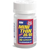 Mini Thin 25/50 - Energy Capsules Formulated with Caffeine - 30 Capsules