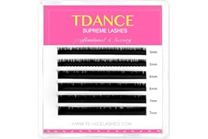 TDANCE Bottom Lash Extension 0.03/0.05/0.07mm Thickness Bottom Lashes Lower Lash Extensions B Curl 5-7mm Mixed Under Bottom Eyelashes (0.03-B,5-7 mm)