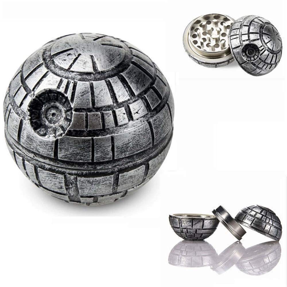 Star Wars Death Star Advanced Herbal Grinder, 55mm Zinc Alloy Professional Durable Herbal Spice Grinder with Gift Box