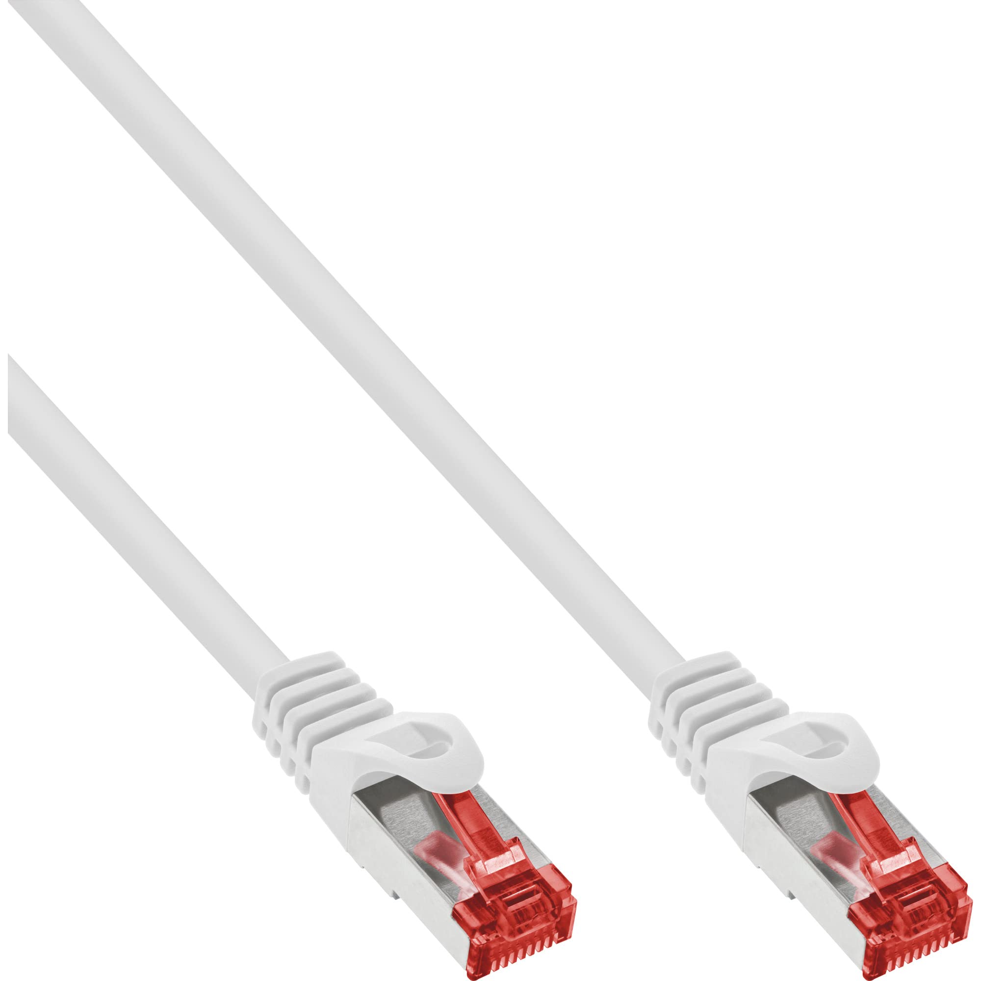 InLine 76111W Patch Cable, S/FTP (PiMf), Cat.6, 250 MHz, PVC, CCA, White, 1 m