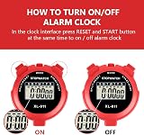 Vicloon Sport Stopwatch Timer Digital Large Display Red view 6