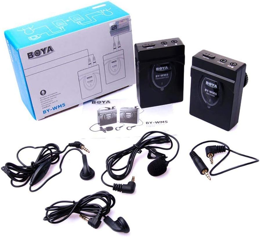 Micrófono Boya BY-WM5 Lavalier Wireless UHF sin cable: Amazon.es ...