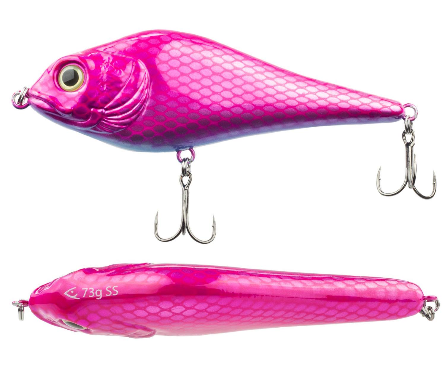 FISHN JERKYONE Jerkbait - Weight: 73g - Length: 15cm, Wobbler, Artificial lures with Mustad hooks, Fishing lures for fishing for predatory fish such as pike, perch, trout (Pink Lady)