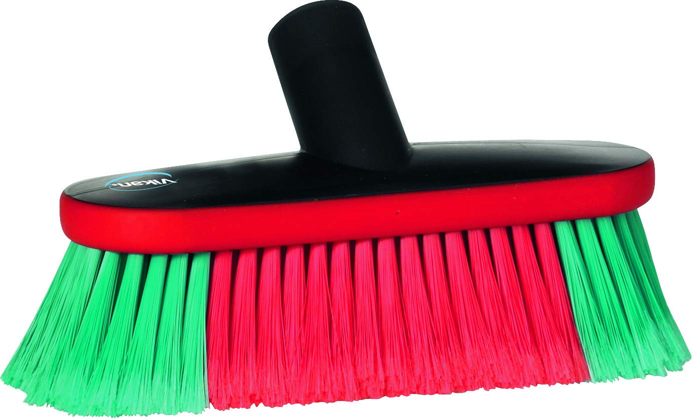 Vikan 526952 Water Fed Vehicle Brush, Soft/Split, Black, 230 mm Length, 100 mm Width, 120 mm Height