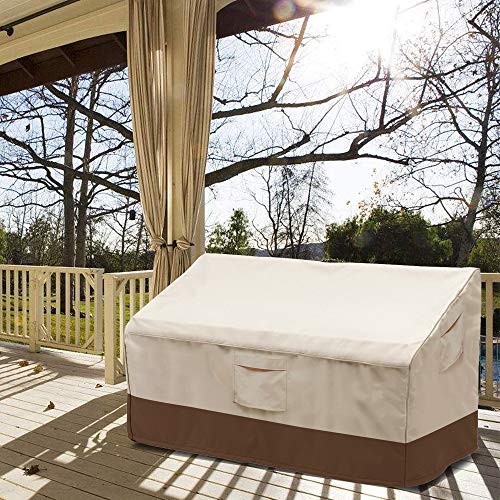 Vailge 2Seater Heavy Duty Patio Deep Bench Loveseat Cover,100