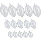 Alwonder Slip Bobbers Set for Fishing, 15PCS Fishing Slip Cast Spin Floats, 3 Sizes Clear Plastic Bobbers Kit, Oval Bubble Float Bobber Tackle