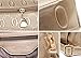 Deluxe Women 3 Piece Tote Bag Pu Leather Handbag Purse Bags Set (Gold)