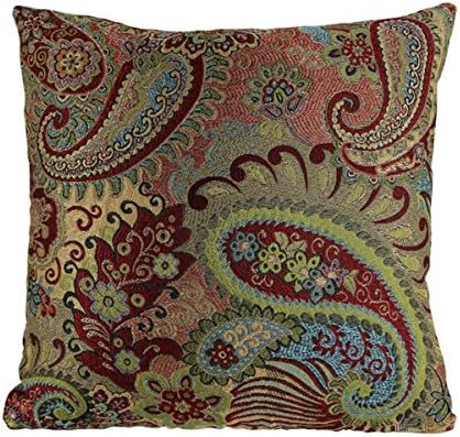 Amazon Com Colorful Cushion Cover Pastoral Paisley Decorative