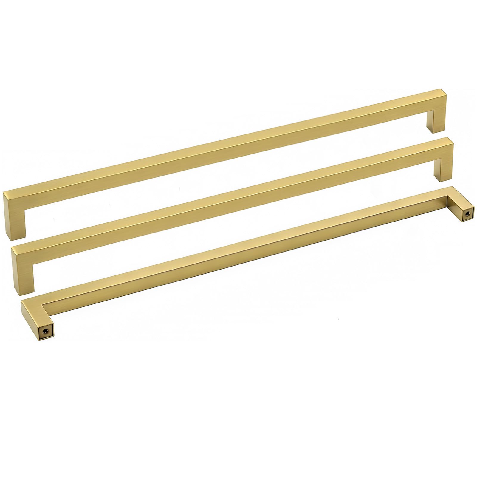 goldenwarm Kitchen Cabinet Handles Brass Drawer Pulls Kitchen Drawer Handles Knobs and Handles for Dresser Drawers Gold Pulls 200 Pack Image