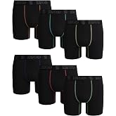IZOD Mens Boxer Briefs 6 Pack No-Fly Stretch Underwear Boxers, 6" Inseam | High-Performance Super Soft Fabric Built for Movement, Regulates Airflow and Moisture for All-Day Everyday Wear