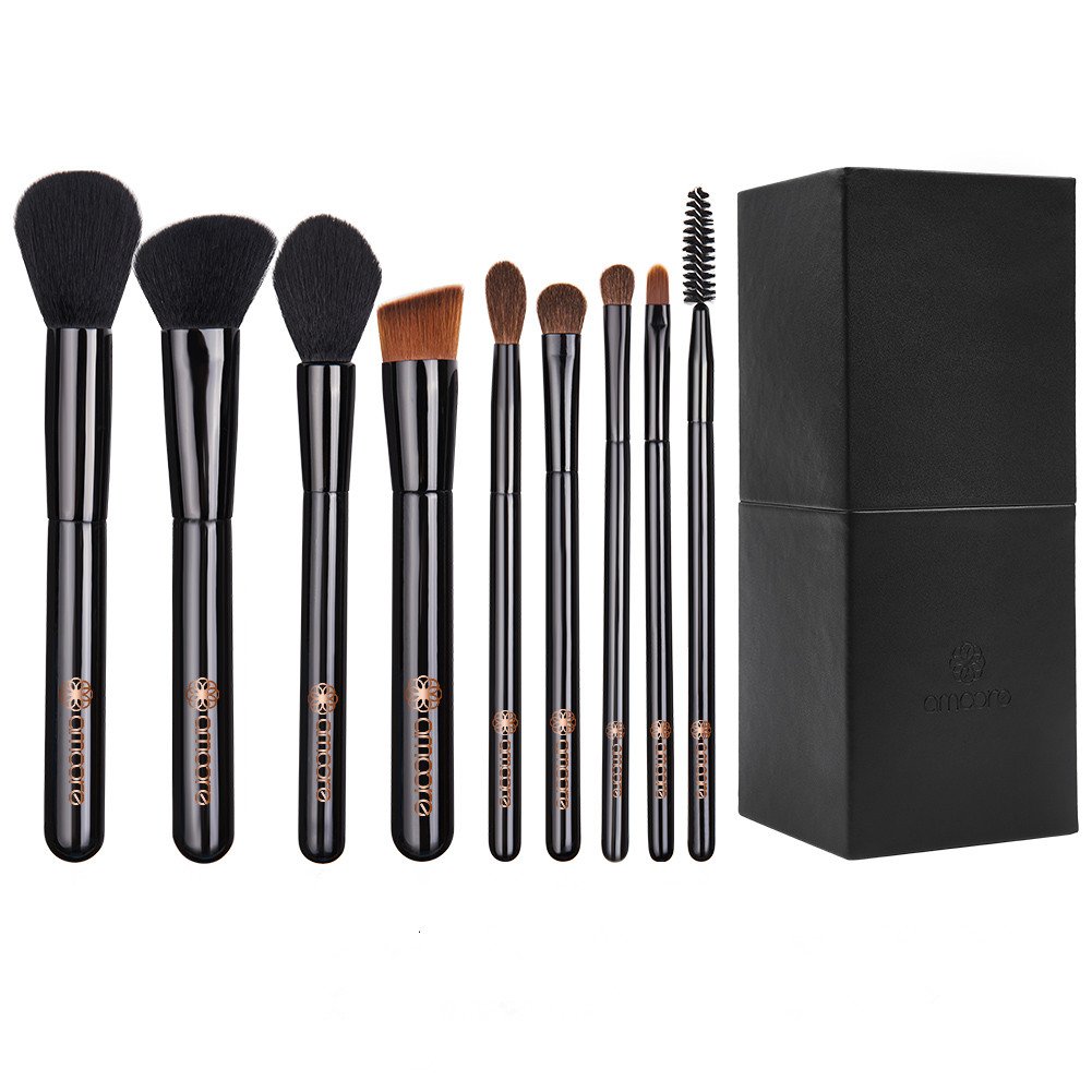 amoore 8 pcs Makeup Brush Set with Makeup Brushes Holder