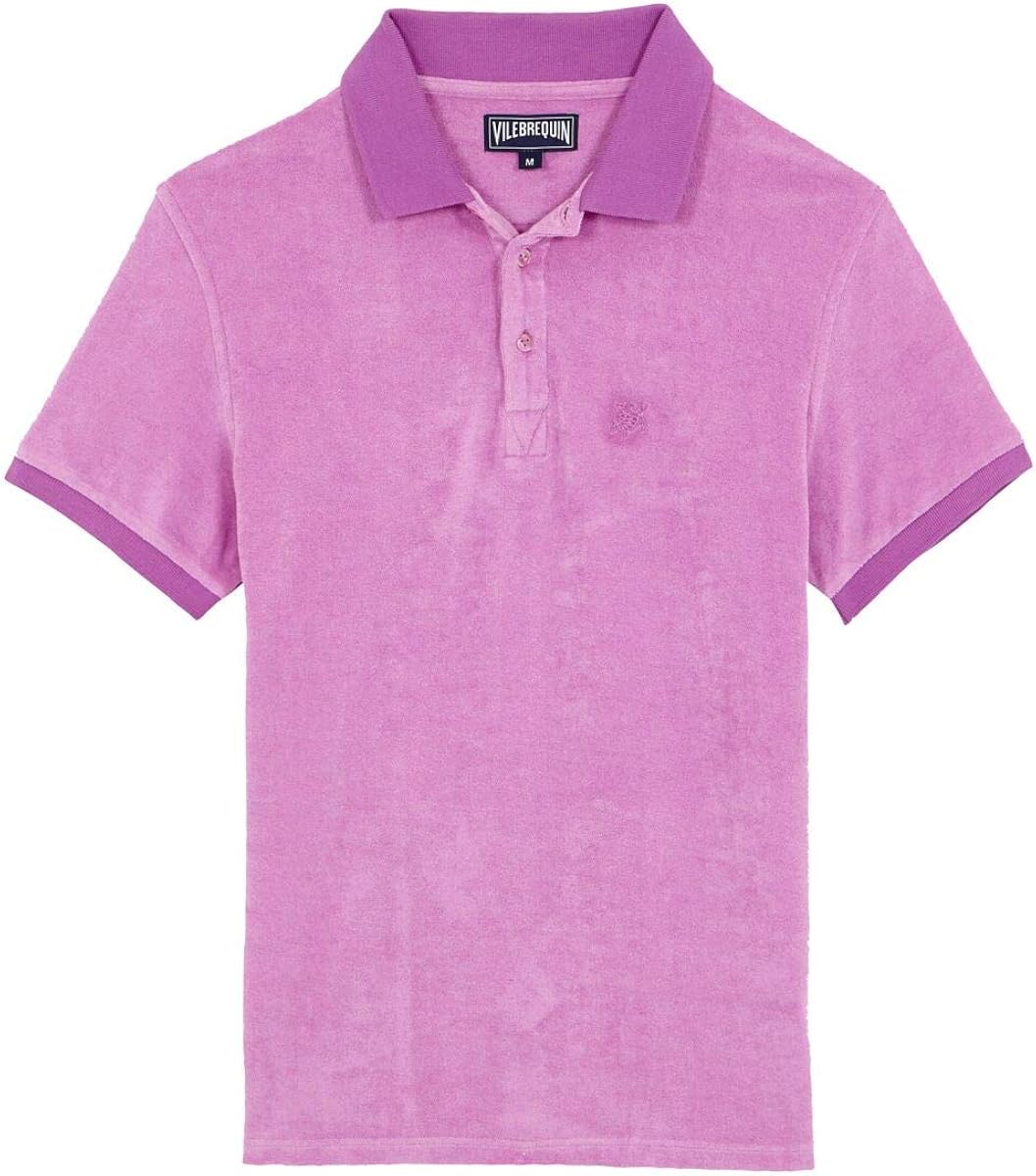 Vilebrequin, Men Terry Cloth Polo Shirt Solid at Amazon Men’s Clothing