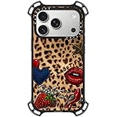 CASETiFY Bounce iPhone 17 Pro Case [Shockproof/Compatible with Magsafe / 21.3 ft. 7X Military Grade Drop Protection] - Patched Cheetah - Clear Black