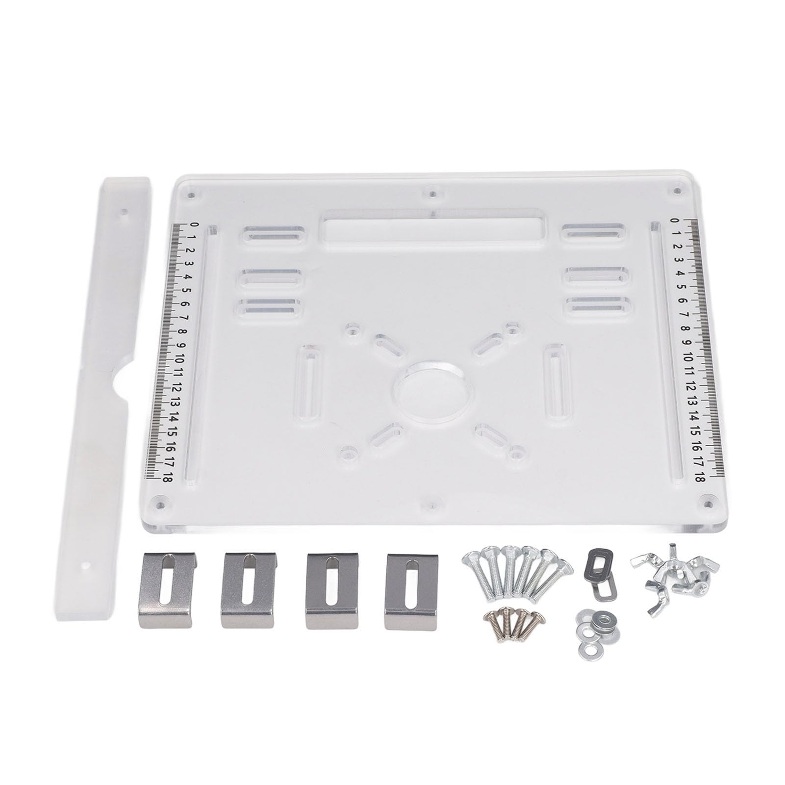 Cutting Machine Base Plate, Acrylic Base Plate for 4 Inch Cutting Machine, Circular Saw Guide Rail Plate, Portable Saw Press Board, Woodworking Benches Router Flip Plate