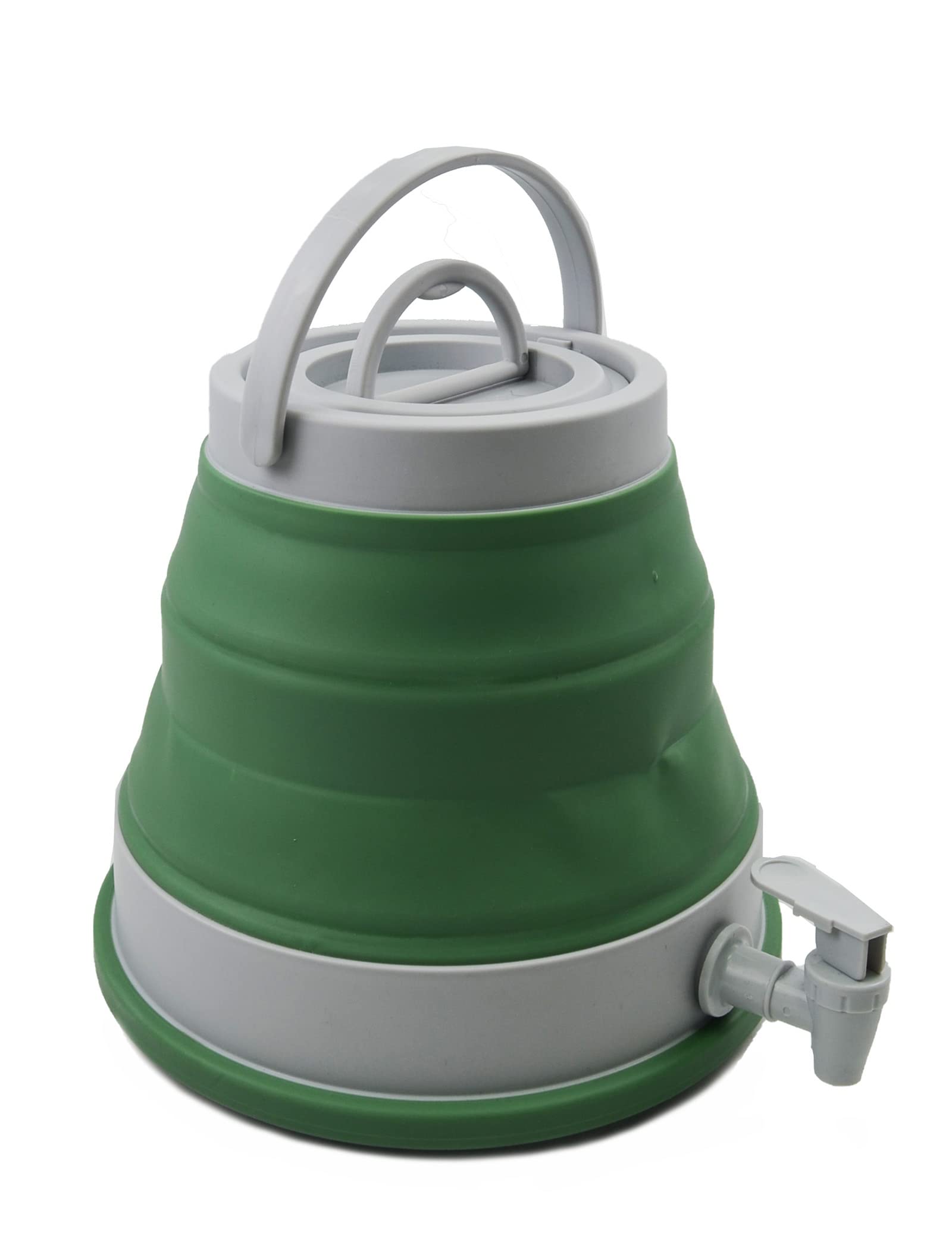 SAMMART 6L Water Carrier,Collapsible Water Container, Emergency Cube Water Carrier, Outdoor Water Storage for Camping Hiking Climbing Backpacking (Grey/Dark Sea Green)