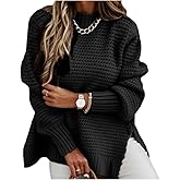 OSCORP Women’s Mock Neck Chunky Knit Sweater, Oversized Loose Fit Pullover, Cozy Fall Winter Sweaters for Women 2025