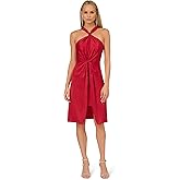 Adrianna Papell Womens Woven Halter Short Dress
