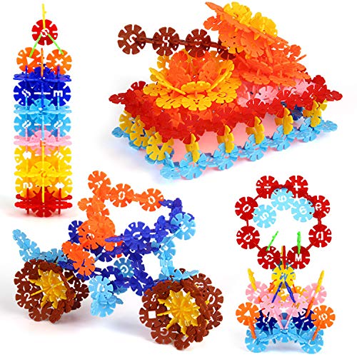 500 Piece Interlocking Building Blocks Toys, Creative and Educational STEM Construction Flakes Toys for Kids - Thumbnail 5