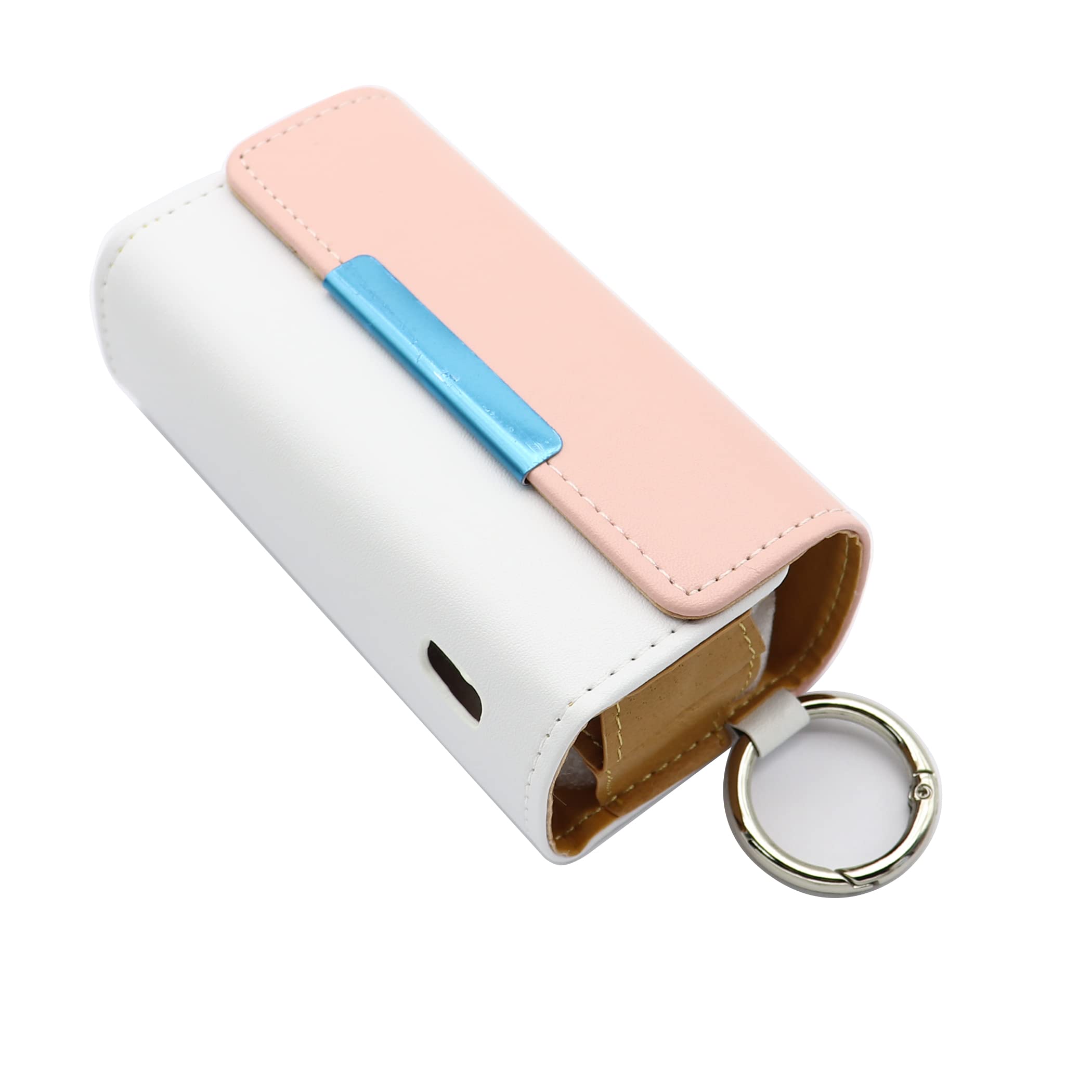 ZUYOOK Case Cover for IQS 3.0 Duo Pouch Bag Compatible for Carry Case Cover Protective Case Cover Cigar Storage Wallet Holder with Lanyard for IQS 3.0/IQS 3 Duo (1PACK/white + pink )