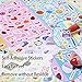 Sinceroduct Stickers Assortment Set Collection for Kids, Total 1800 PCS for Craft Scrap-Booking, Great Present Idea for Children, Including Animals, Hearts, Balls, Birds,and More