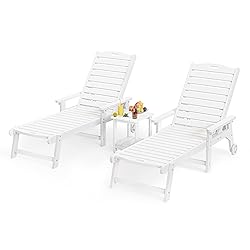 LUE BONA HDPS Chaise Lounge Chairs Set with