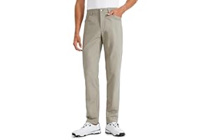CRZ YOGA All Day Comfy 5-Pocket Golf Pants for Men - 28"/30"/32"/34" Quick Dry Lightweight Casual Work Stretch Trousers