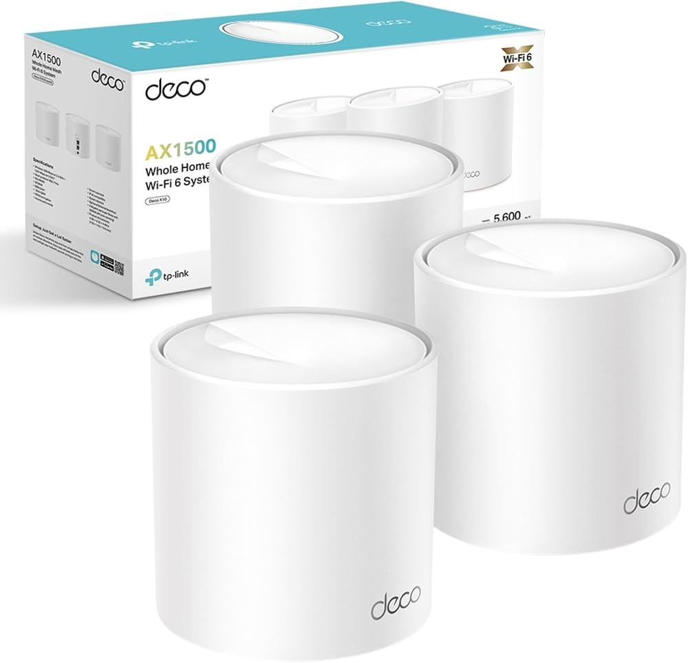 TP-Link Deco X10 3-Pack AX1500 Whole Home Mesh WiFi 6 System