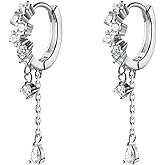 QzxEqz Moonstone Heart Stainless Steel Earrings Tassel Star Dangle Earrings Dangling Earrings For Women