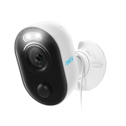 Reolink Lumus Caméra de Surveillance Extérieure avec Projecteur LED, 1080P IP Caméra WiFi 2,4GHz, Étanche IP65, Alerte de Mouvement PIR avec Audio Bidirectionnelle Câble d'alimentation 3m