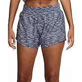 Nike Women's One Dri-FIT Mid-Rise 3" Brief-Lined Training Shorts, Black/White