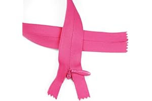 20" Invisible Size #5 Closed End Zippers, Hot Pink, Bias Bespoke Brand