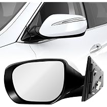 A-Premium Left Driver Side Non-Heated Mirror Glass With Backing Plate Compatible With Hyundai Santa Fe 2013-2018 - Exterior Side View Flat Mirror, Without Blind Spot Detection, Without Heated
