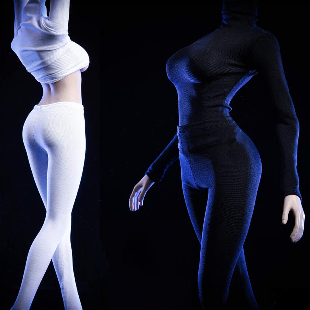 HiPlay 1/6 Scale Female Figure Doll Clothes, Handmade Costume, Sexy Tights, Ninja Costume for 12" Action Figure Phicen,TBLeague DC014 (White)