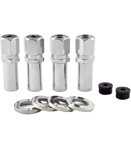 Lug Nuts 24 Black Spline Drive - 7/16-20 Thread, 60&deg; Conical Seat, Fits Chevrolet &amp; GMC (1.38" Height) Chevy GMC Lug Nuts 24 Pack