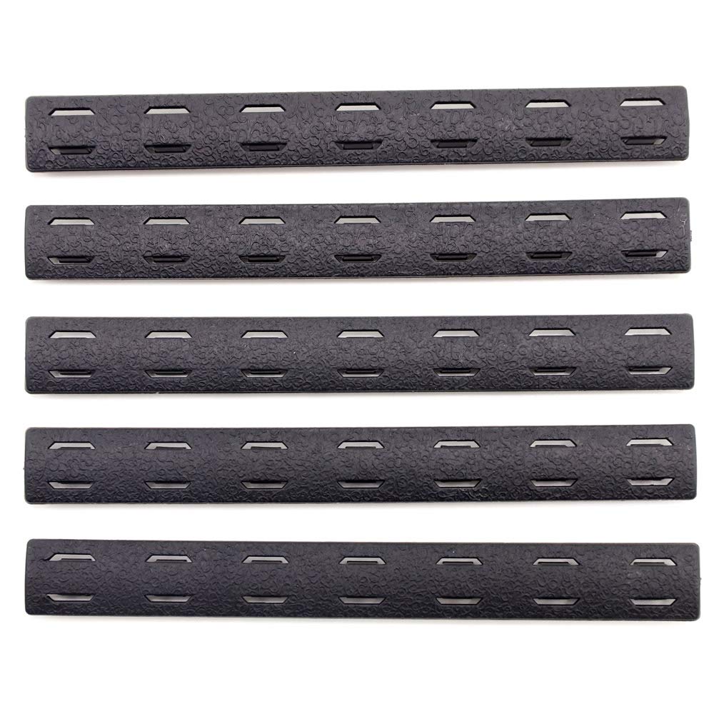 Trirock 5-pack Black Heat Resistant Non-slip MLK Handguard Protector Rubber Rail Cover Fits MLK cutout Picatinny rail