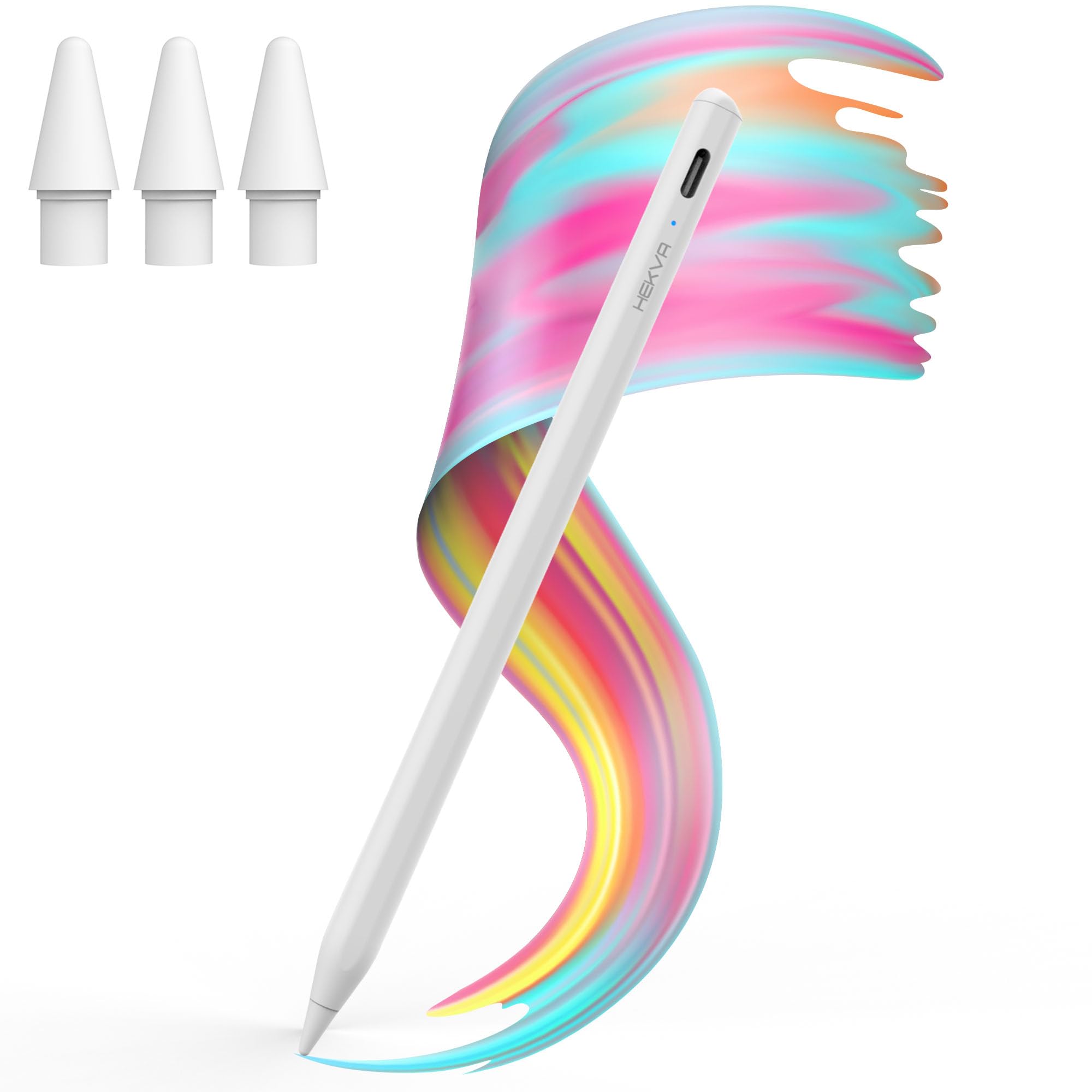 Stylus Pen for iPad – for Apple Pencil USB-C with Tilt Sensitivity, Palm Rejection, Fast Charge – iPad Pencil for 2018–2025 Pro/Air/Mini, Apple Pen for Drawing & Note-Taking