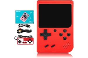 Niville Retro Handheld Game Console with Gamepad,Gameboy Color with 500 Classic Games,Video Gaming Support for Connecting TV & Two Players (Red)