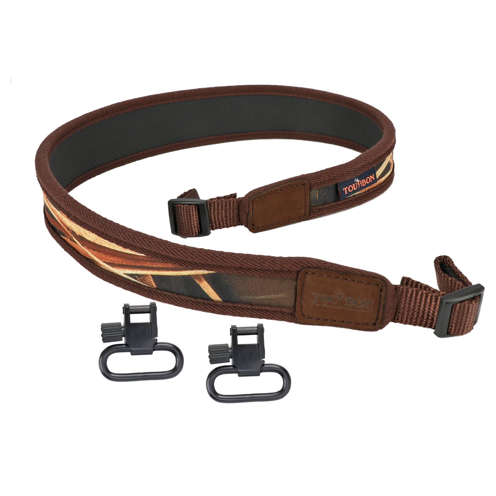 Tourbon Hunting Ourdoor Waterproof Neoprene Shotgun Sling Strap - Camo (With Swivel)