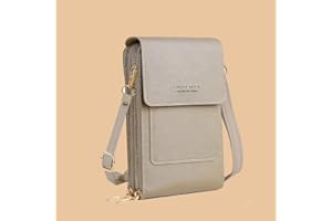 Small Crossbody Touch Screen Cell Phone Purses Wallet for Women,RFID Blocking Wallet Shoulder Strap Handbag