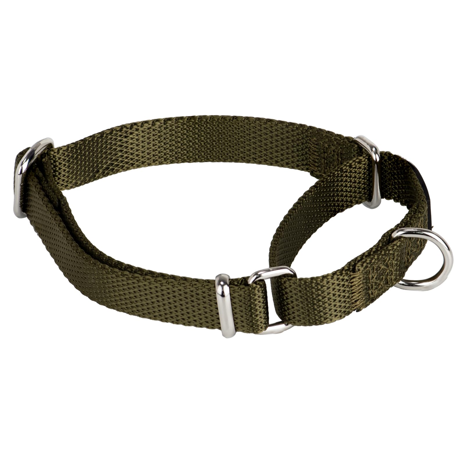 Hyhug Pets Martingale Dog Collar, Colorfast, Heavy Duty Training Collar with No Buckle. Gentle Control, Anti-Escape. (Army Green, Small)