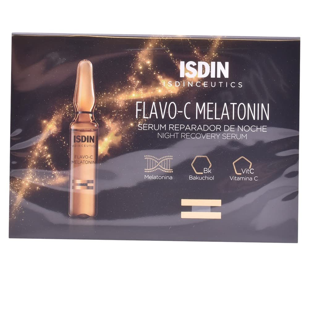 ISDIN Isdinceutics Flavo-C Melatonin Night Repair Serum (10 ampoules) | stimulates the antioxidant defences of the skin